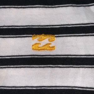 billabong beach tee yellow black n white
